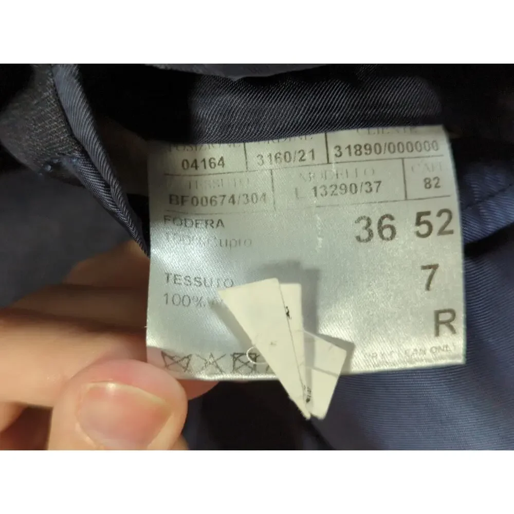 Canali Gray Wool Blazer Sport Coat Mens 42R 52 Made in Italy 2 Button Jacket